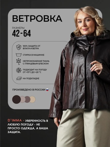 Ветровка коричневый