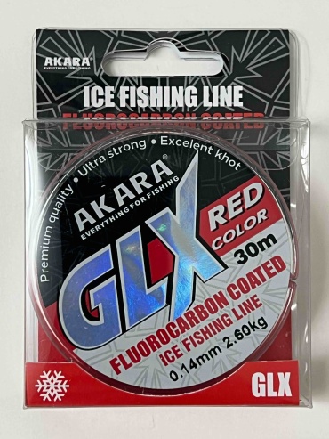 Леска Akara монофильная GLX 0.14 мм красный