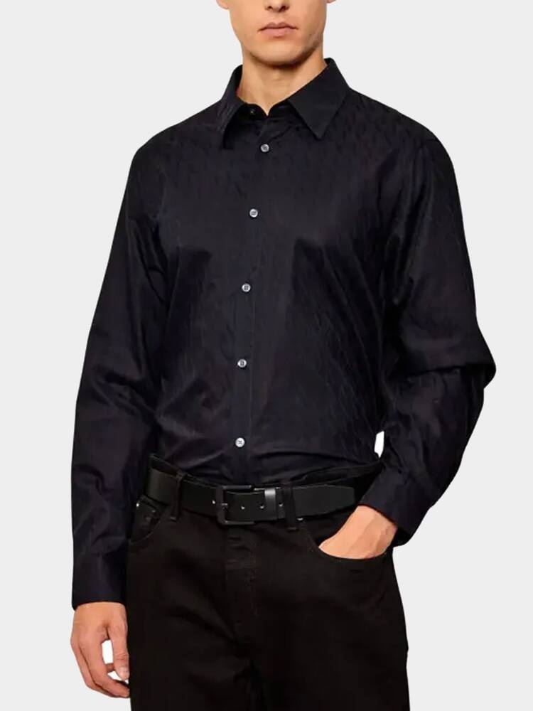 Рубашка прямая Armani Exchange темно-синий