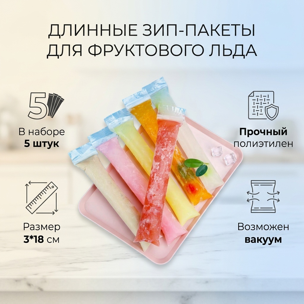 Пакет 30257854_Зип пакет для заморозки для замораживания, для фруктов и овощей, для хранения продуктов