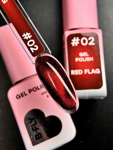 B-Fly гель-лак RED FLAG #02 Красный глянцевое 8 мл