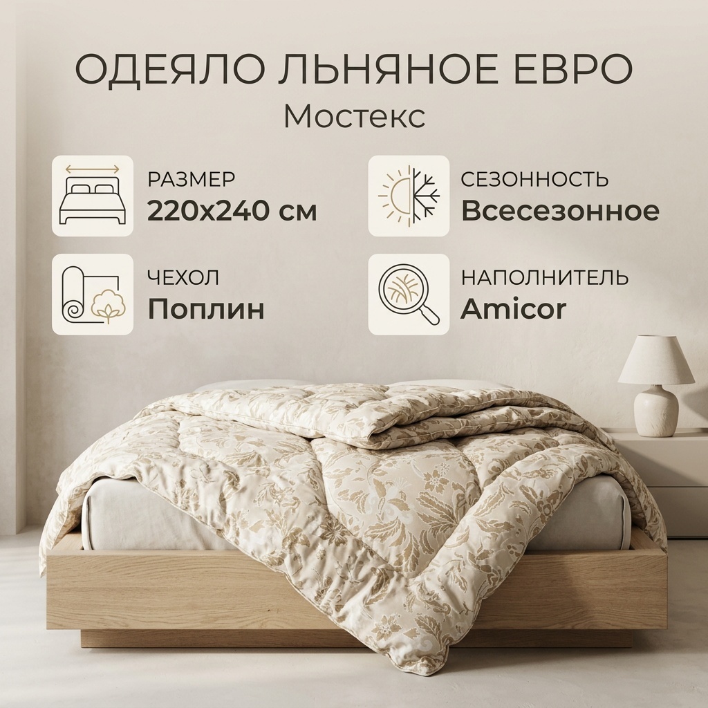 Одеяло мостекс 220x240 всесезонное