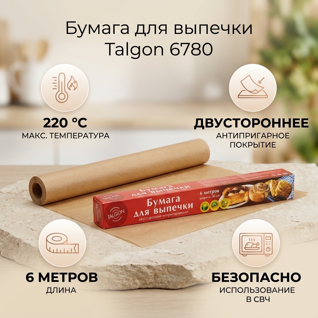Talgon бумага для выпечки 6780 для выпечки, для запекания