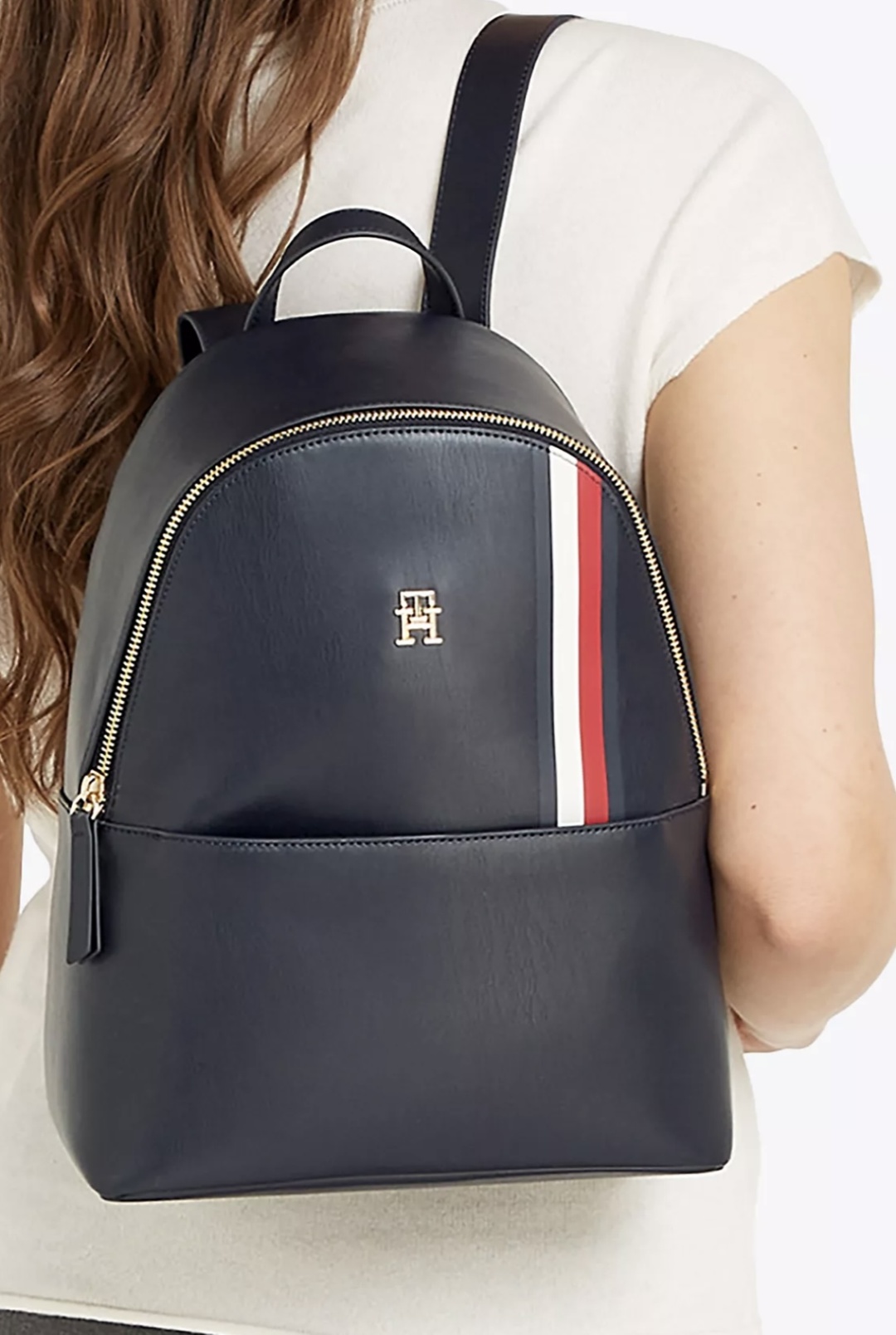 Рюкзак Tommy Hilfiger полиуретан темно-синий