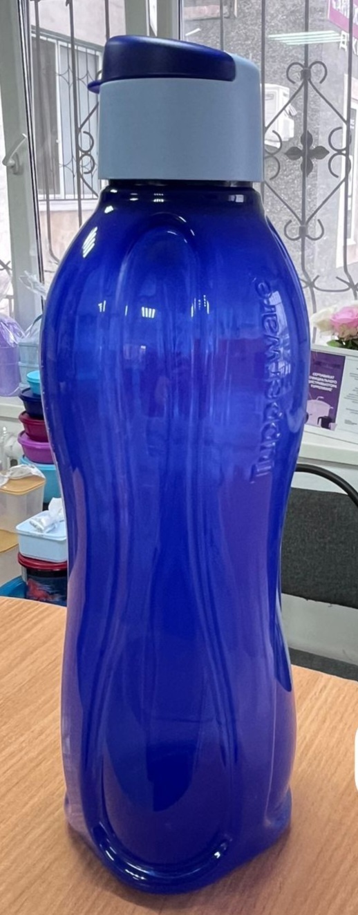 Бутылка Tupperware 1 л синий, флип-топ, полипропилен