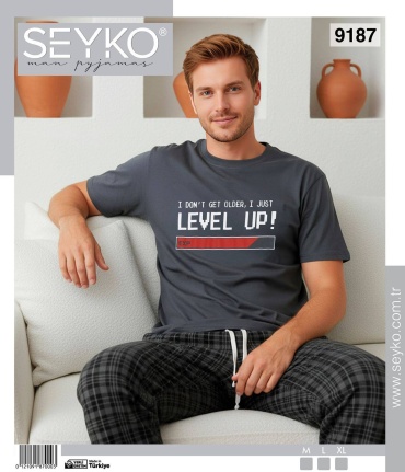 Пижама Seyko серый, мультиколор