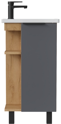 Тумба без раковины KONSENSA Сохо, 40x78x41 см, коричневый, серый