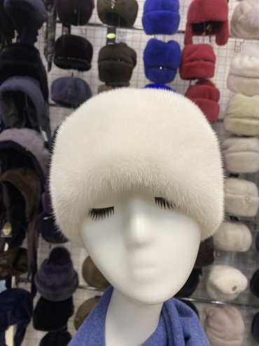 Шапка SemiFur размер 56, 57, 58, 59, белый