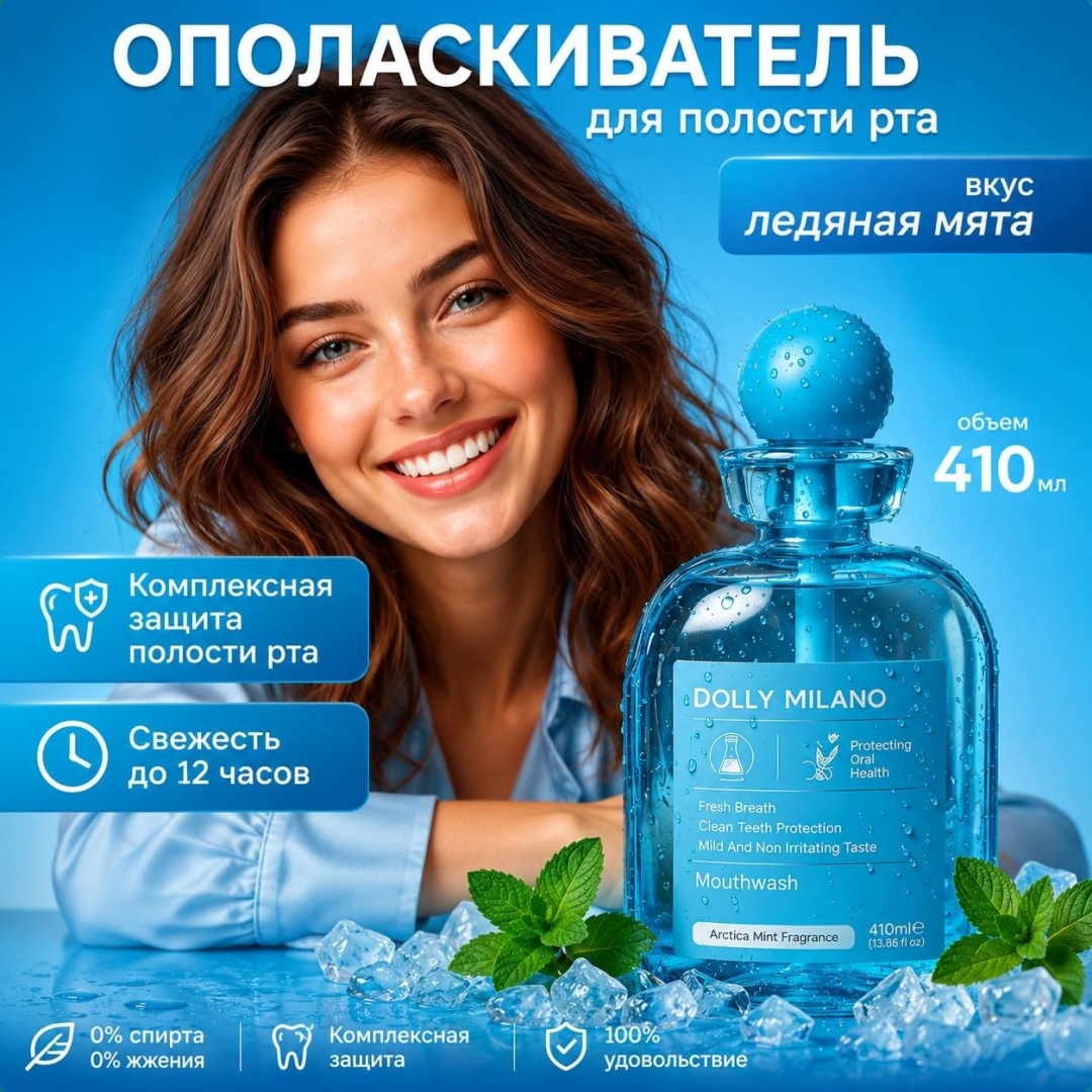 DOLLY MILANO DM-45 ополаскиватель мятный 410 мл