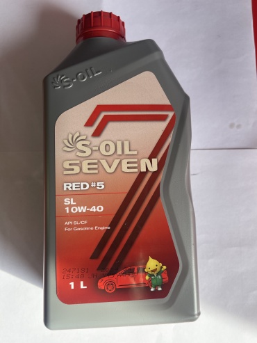 Полусинтетическое S-OIL S-OIL SEVEN RED#5 SL 10w-40 10W-40 1 л
