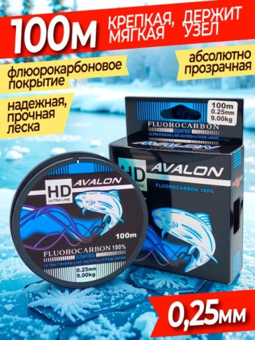 Леска флюоркарбоновая 789520811 0.25 мм прозрачный