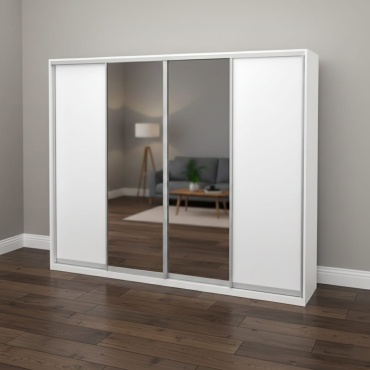 Шкаф-купе ТОО АТЛАНТИК Ltd Макс, 240x240х45 см, белый