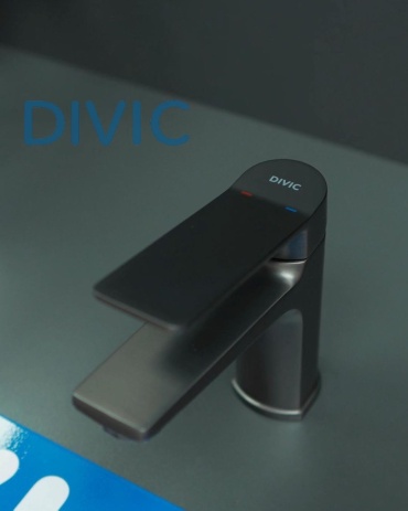 Смеситель для раковины DIVIC оружейная сталь DV 18-10-PВ-AA