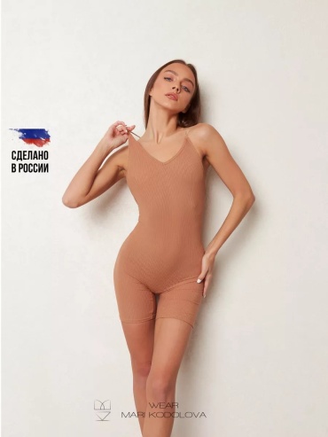 Комбинезон с шортами WEAR MARI KODOLOVA коричневый