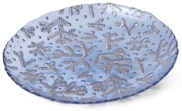 Тарелка Fissman NEW YEAR BLUE 21 см, 1 шт, стекло