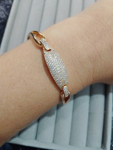 Xuping Jewelry длина 16 см нержавеющая сталь, медицинская сталь, фианит