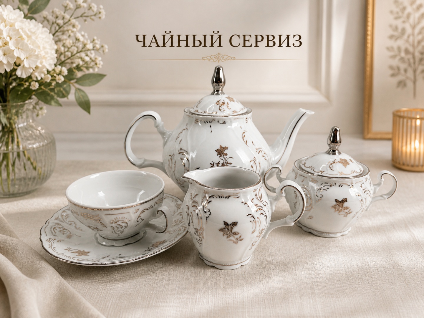 Сервиз на 6 персон Thun 1794 Bernadotte, предметов: 15, чайный, фарфор