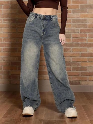 Джинсы багги Pularia Fashion бежевый