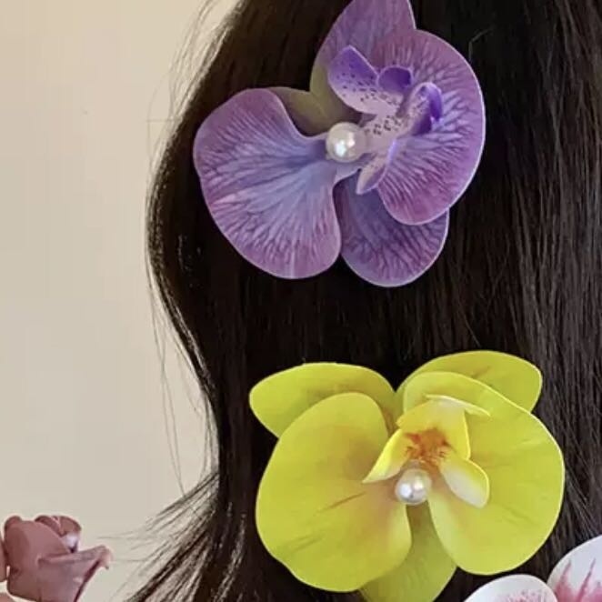 BGL STORE заколка зажим 2 шт, желтый, фиолетовый