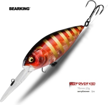 Воблер Bearking Megabass Deep X-300 75F 1 шт 75 мм