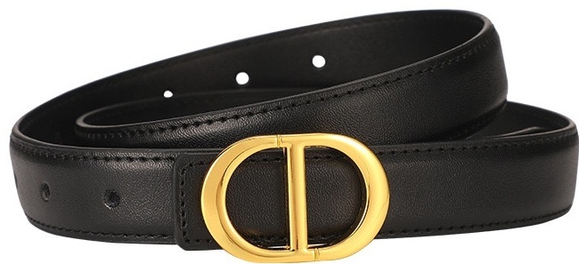 Ремень Fashion accessories натуральная кожа 105 см черный