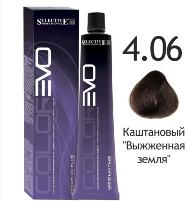 Selective Professional Colorevo 4.06 выжженная земля крем-краска 100 мл