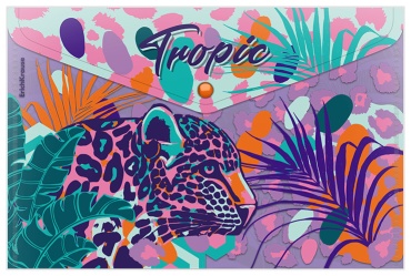 Папка-конверт Erich Krause Tropical, А4, мультиколор