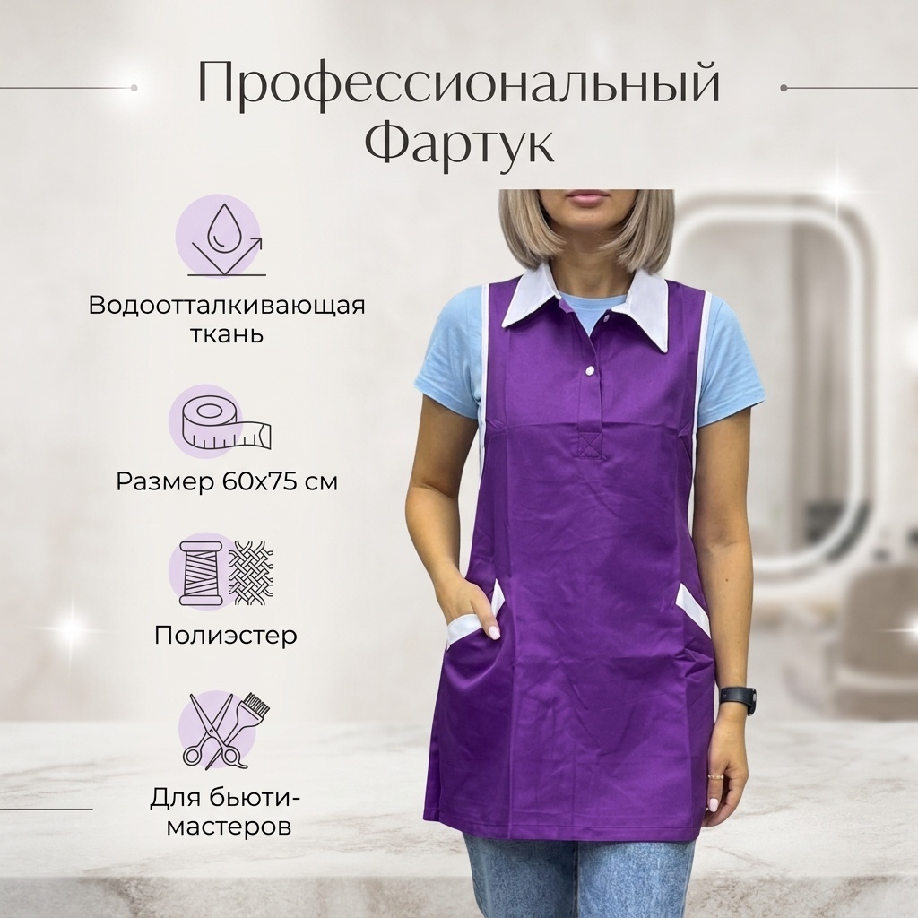 Фартук фиолетовый