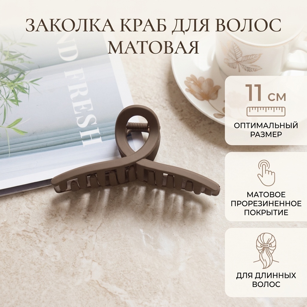 Заколка краб 1 шт