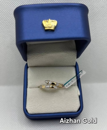 Aizhan Gold Gold0690 размер 17.5 вес 1.58 г золото, фианит