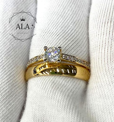 ALA ALA_GLD206-013 размер 17 вес 1.75 г золото, фианит
