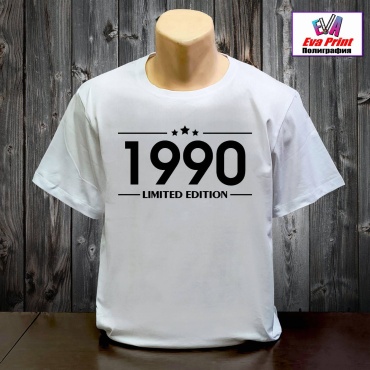 Футболка Eva Print Limited edition 1990. белый