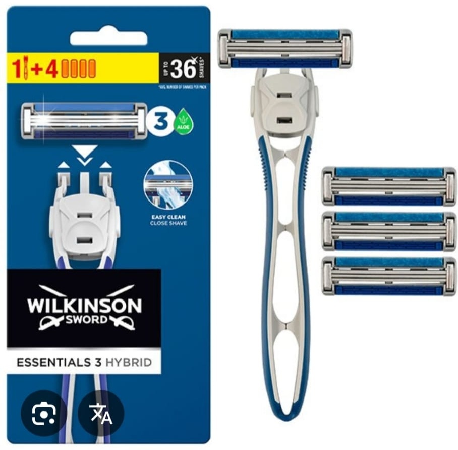 Wilkinson Sword Wilkinson sword essentials 3 HYBRID сменные кассеты 4 шт