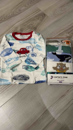 Кофточка carters love белый, зеленый