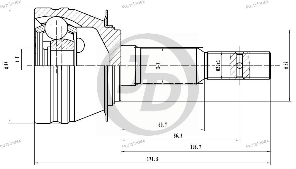 JD ШРУС JCT0087
