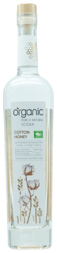 Водка Organic cotton honey органическая мед, зерновой 40% 0.5 л