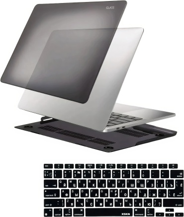 Чехол GLASS MacBook Air 13.3" (2018–2020) A1932 / A2179 / A233 до 13.3" черный
