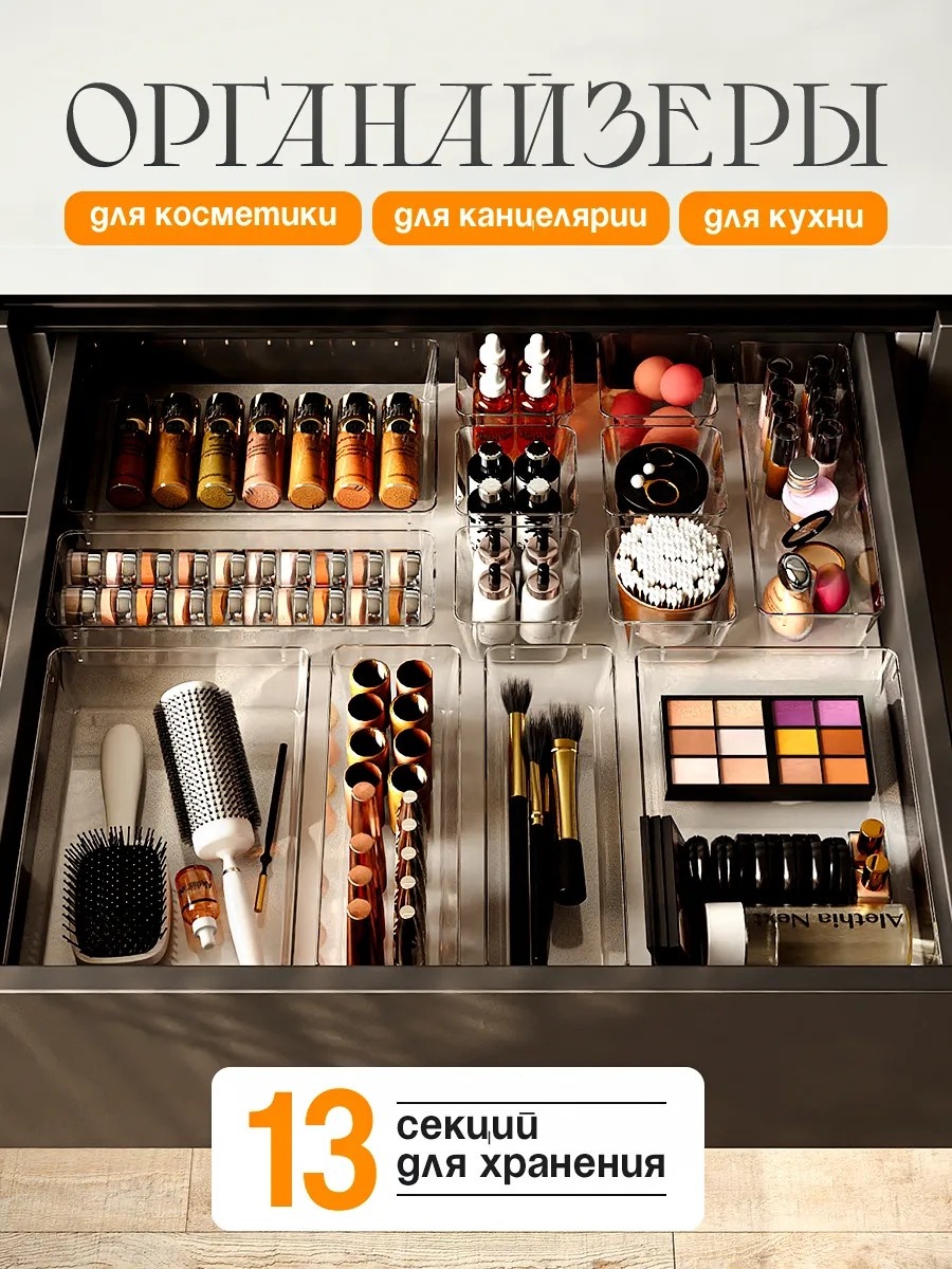 Органайзер универсальный 22.5x15x5 см, пластик