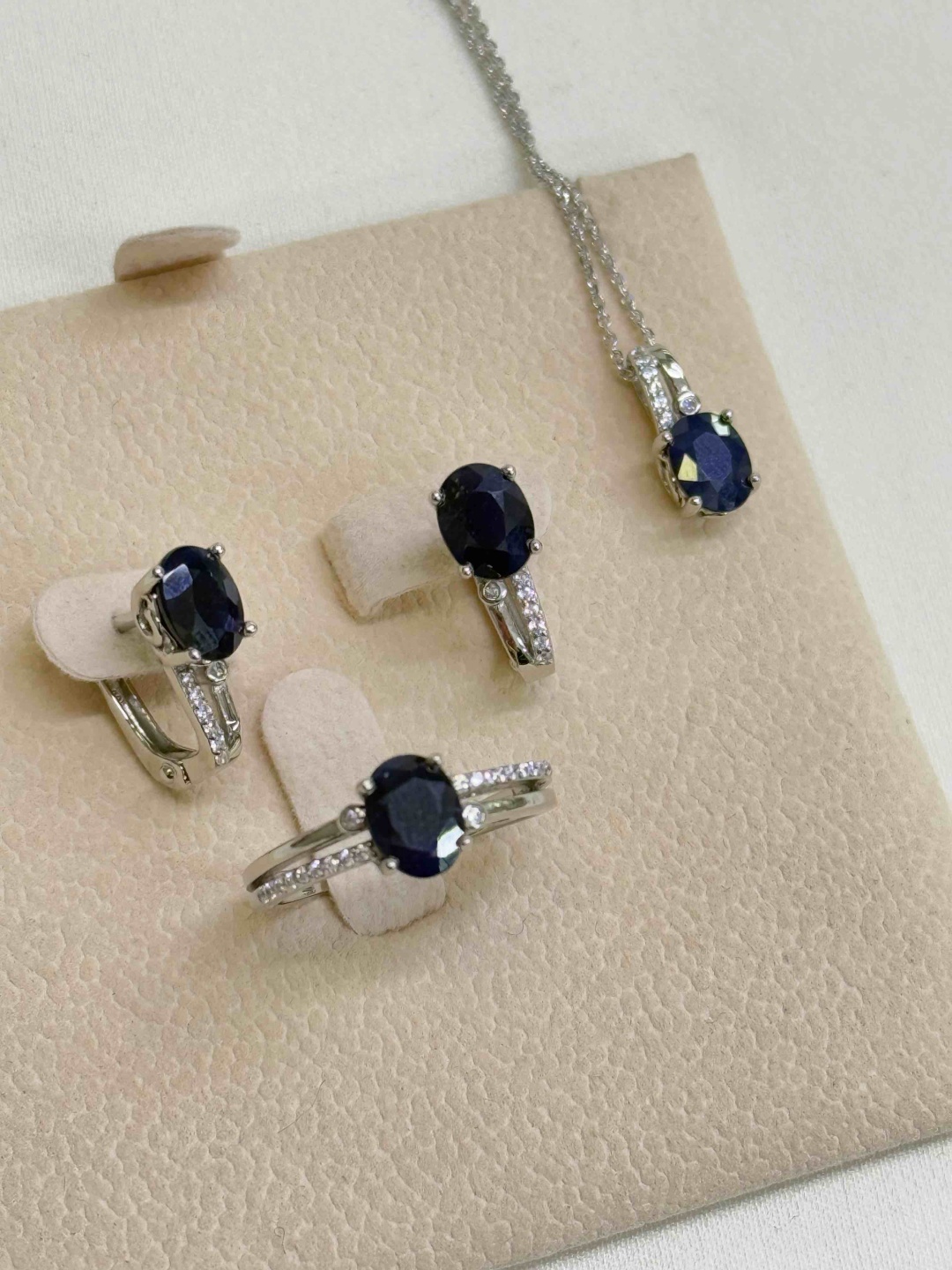 Dendera Jewelry 529364998 вес 12 г серебро, сапфир