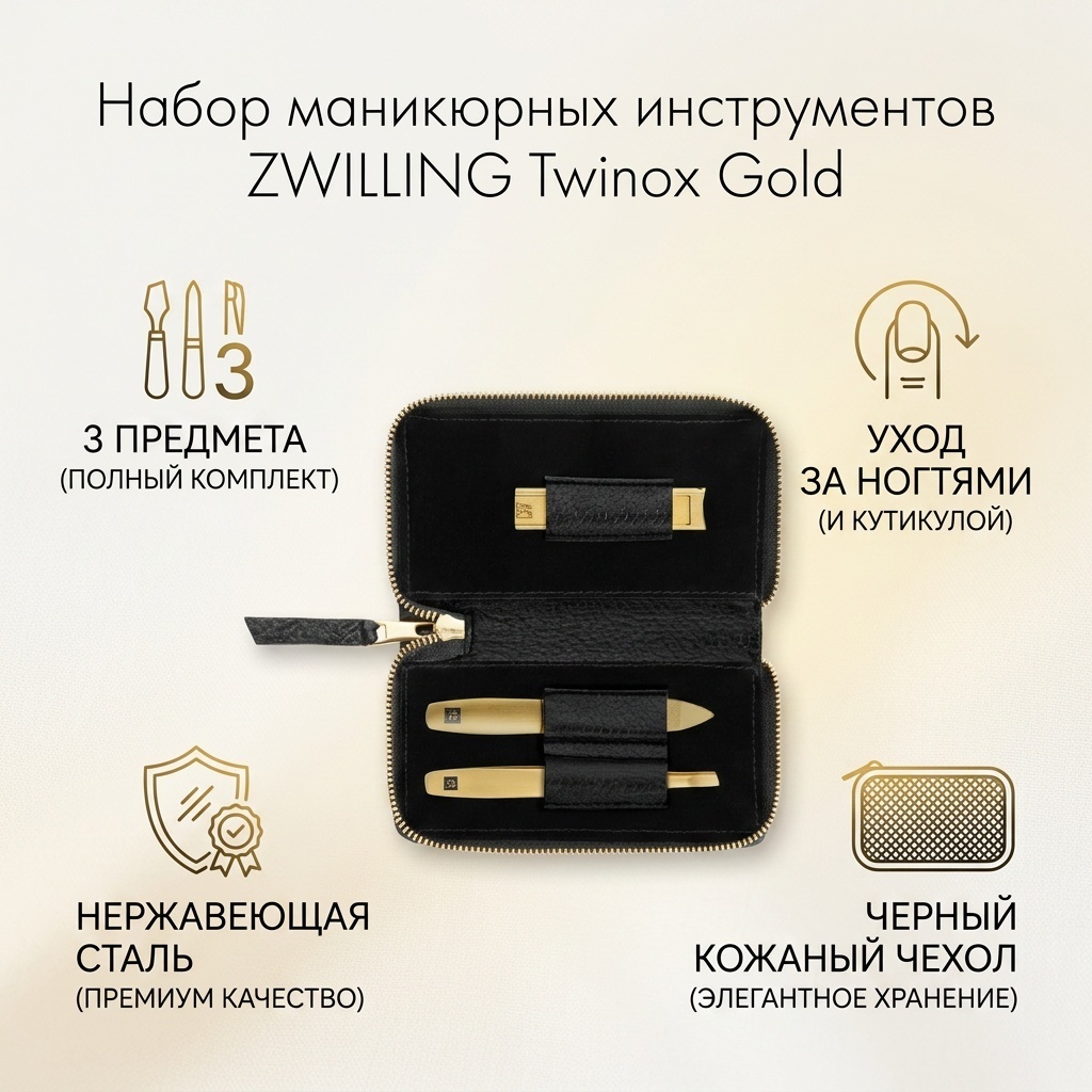 ZWILLING набор маникюрных инструментов 3 шт