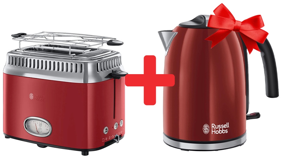 Тостер Russell Hobbs 21680-56 + 20412-70 красный