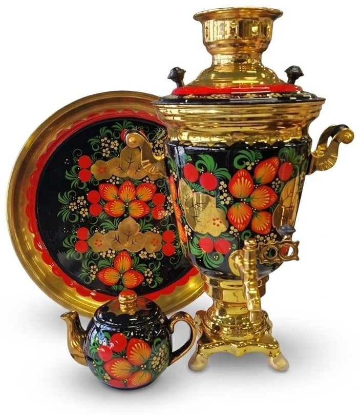 Самовар 16494139_439815739 4 л, латунь