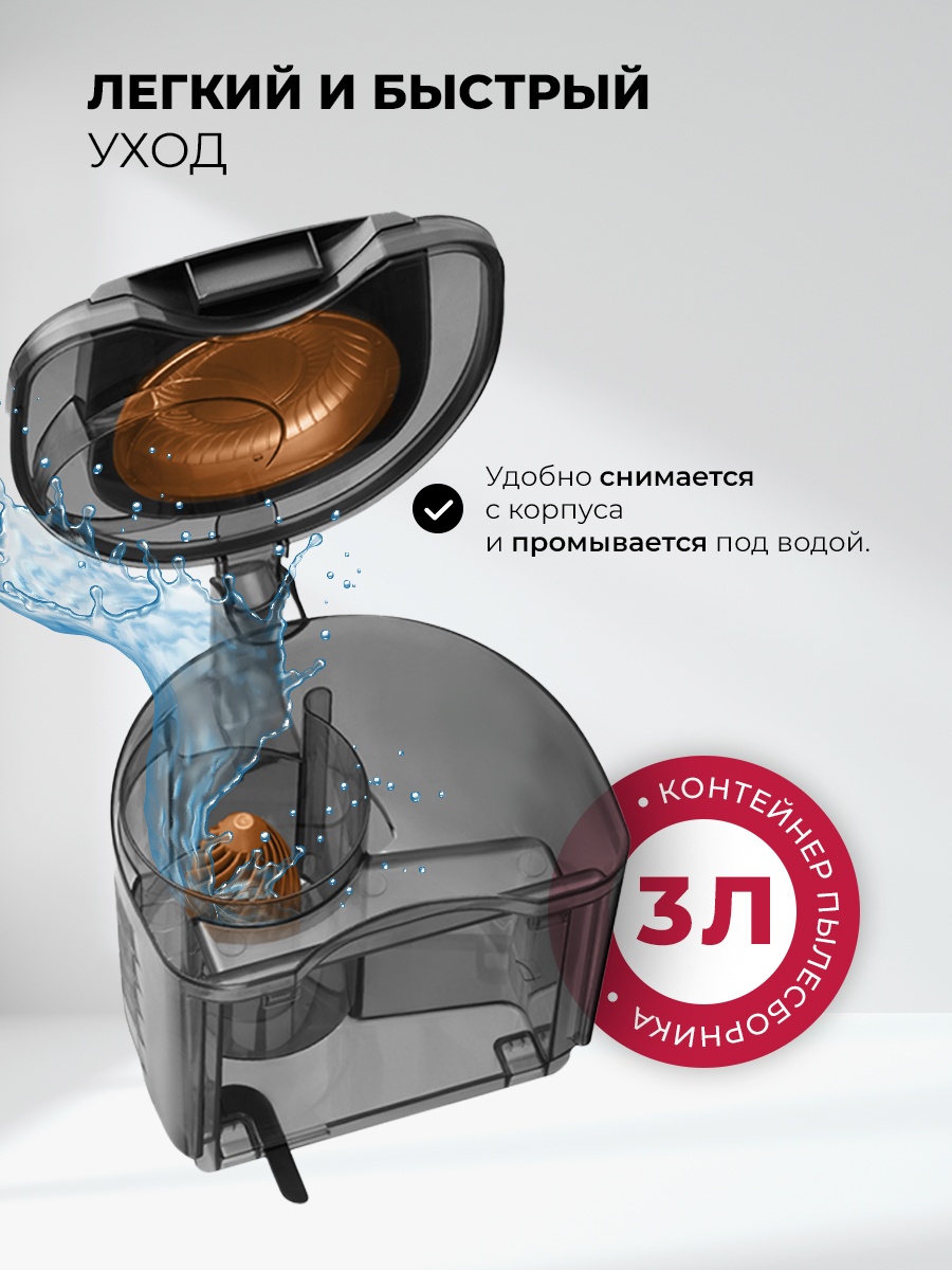 LEX LXVCC 7001 пылесос, безмешковый, сухой уборки 2200Вт 6