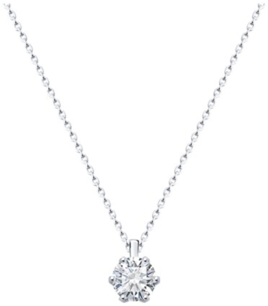 Колье Diamant 52-270-02378-1 длина 40.45 см вес 2.82 г золото, бриллиант выращенный