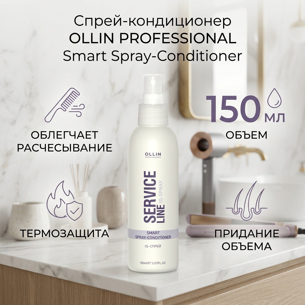 Ollin Professional Спрей для волос Smart Spray-Conditioner IQ-spray Ollin Professional спрей-кондиционер 150 мл