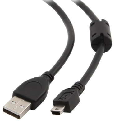 Кабель USB 2.0 (M), Mini USB 2.0 (M), 3 м, черный