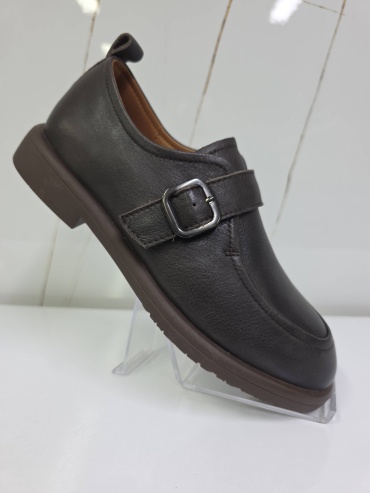 Лоферы QuQi Shoes темно-коричневый