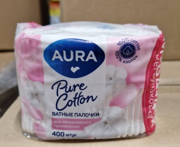 Ватные палочки Аура 400 шт
