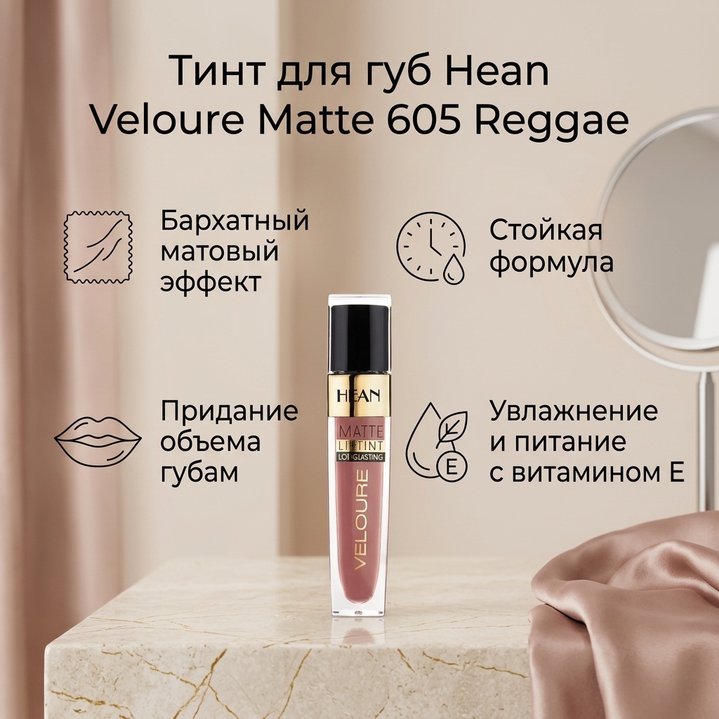 Hean Veloure Matte тинт для губ 605 Reggae