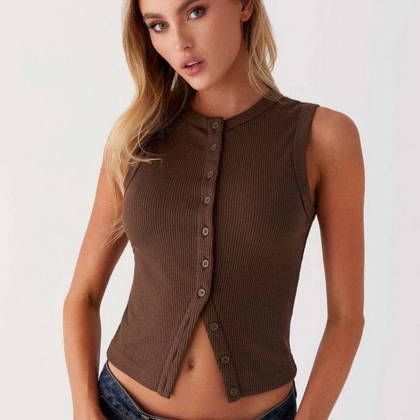Майка коричневый
